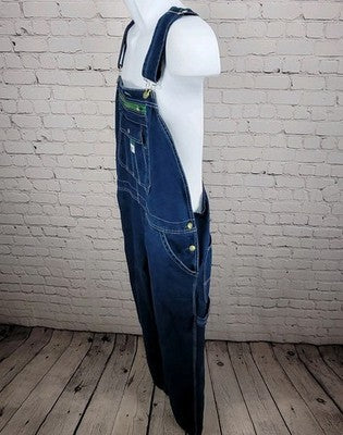 Liberty Blue Denim 100% Cotton Carpenter Pockets Workwear Overalls Size 42x30