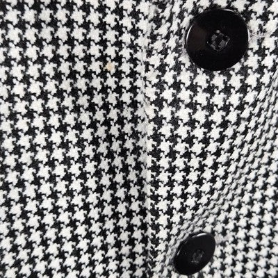 Sor Hazir Giyim Black White Houndstooth 2 Button Notch Blazer Sport Coat 43