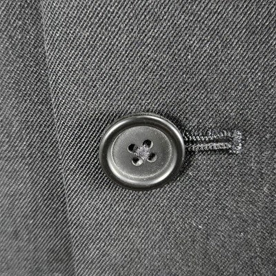 VTG Nino Cerruti Black 2 Button Ventless Notch Blazer Sport Coat USA 42L *defect