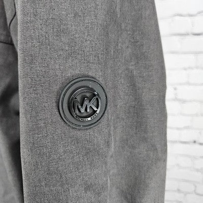 Michael Kors Grey Full Zip Removable Liner Stand Up Collar Jacket Large L