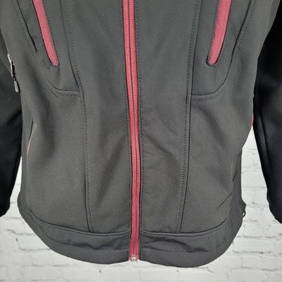 Icewear Iceland Black Hooded Full Zip Fleece Lined Zip Pockets Jacket Small S