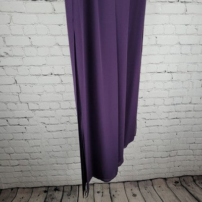 Coldwater Creek Purple High Rise Wide Leg Side Slits Pants Petite 12P (34x27)