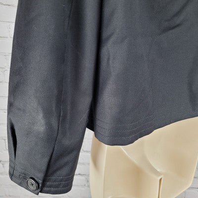 J. CREW Black 100% Wool Super 120's Lightweight Buttoned Lined Jacket Size 4
