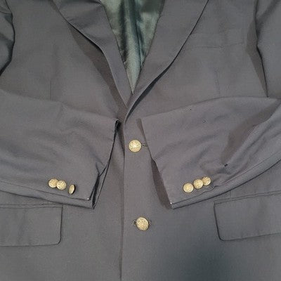 Jos A Bank Navy 100% Wool 2 Button Single Vented Notch Blazer Sport Coat 42R