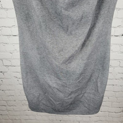 Selected Femme Grey Shoulder Zip Short Sleeve Cowl Neck Short Dress Size Large L