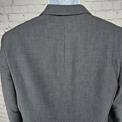 J Ferrar Grey Slim Fit Stretch 2 Button Double Vented Peak Blazer Sport Coat 42L
