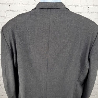 Joseph & Feiss Grey 100% Wool International Trio Blazer Sport Coat Size 48L