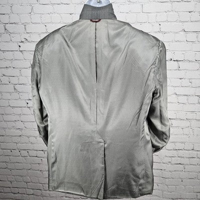 VTG Hart Schaffner Marx Grey Wool Blend Viracle Notch Blazer Sport Coat USA 44R
