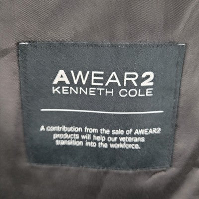 AWEAR2 Kenneth Cole Grey Stretch 2 Button Notch Blazer Sport Coat Size 42L