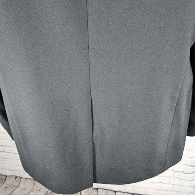 Towncraft Black Worsted Wool Blend 2 Button Vented Notch Blazer Sport Coat 46L