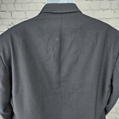 VTG Hickey Freeman Navy 2 Button Double Vented Notch Blazer Sport Coat USA 50S