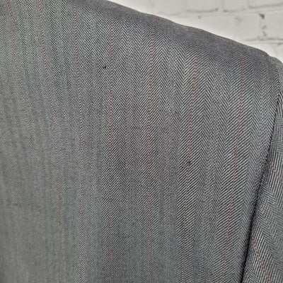 NWD VTG Royal Classic Grey Pinstriped Notch Blazer Sport Coat USA Made Size 42