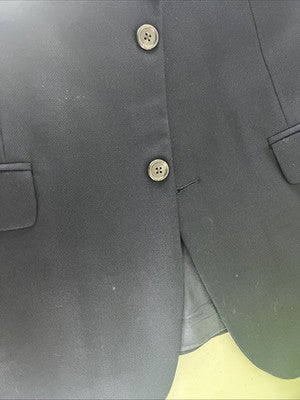 VTG Ralph Ralph Lauren Navy 100% Wool 2 Button Notch Blazer Sport Coat 42R