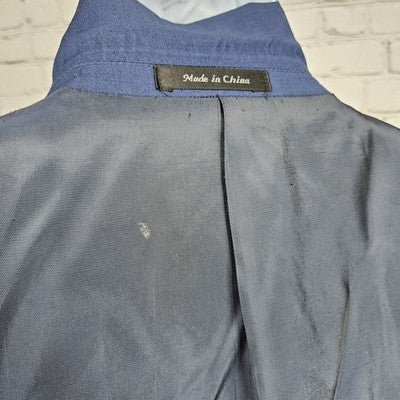 Calvin Klein Blue 2 Button Double Vented Notch Blazer Sport Coat Jacket 42 *read
