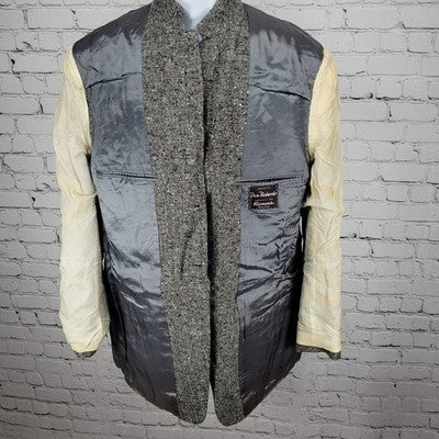 VTG Don Richards Grey Tweed 3 Button Vented Notch Blazer Sport Coat USA 42