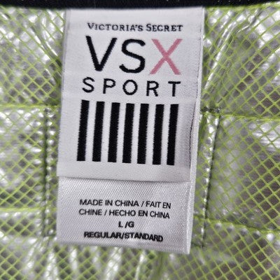 VSX Victoria's Secret Green Thermo Lite Pro Stand Up Collar Zip Vest Large L