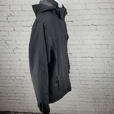 Free Country Black Insulated Removable Hood Inner Pockets Jacket Size Medium M