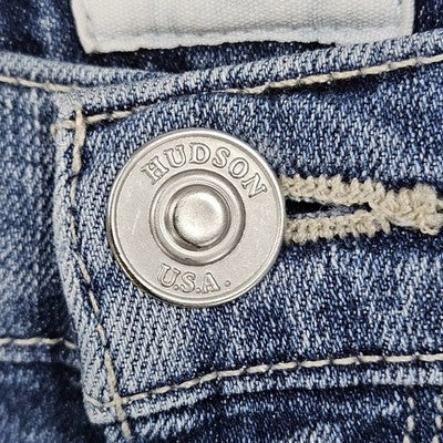 Hudson Blue Denim Light Medium Wash Low Rise Stretch Skinny Jeans 27 (28x27)
