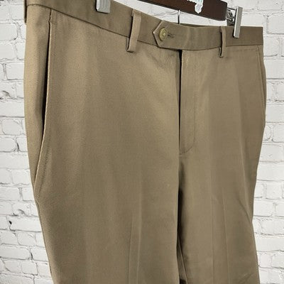 Jos A Bank Brown Cotton Twill Traveler’s Straight Leg Chino Pants Size 36x32
