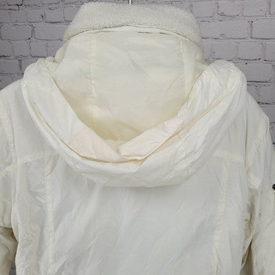 White Sierra Ivory Waterproof Breathable Hooded Insulated Zip Jacket Medium M