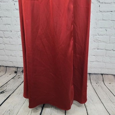 Azazie Red Strappy Backless Side Slit Maxi Bridesmaids Formal Long Dress A6