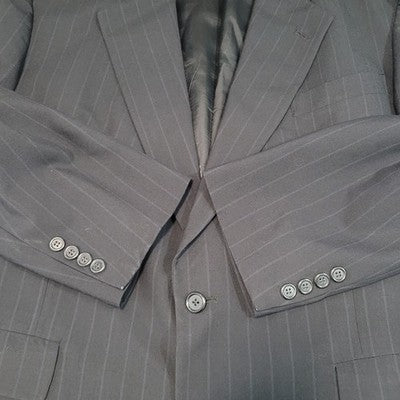Hart Schaffner Marx Black 100% Wool Softly Tailored Blazer Sport Coat USA 44R