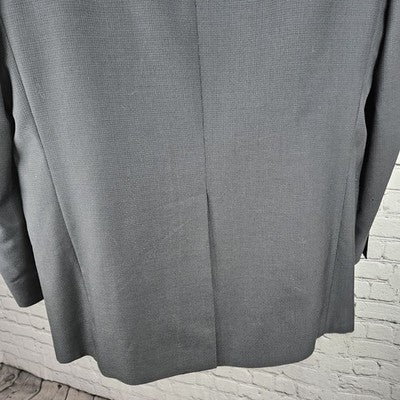 VTG Hart Schaffner Marx Grey 100% Wool 2 Button Vented Blazer Sport Coat USA 44R