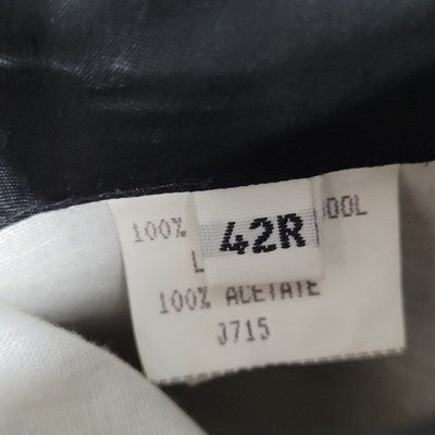 Gianfranco Ruffini Italy Black Beige Worsted Wool Blazer Sport Coat Size 42R
