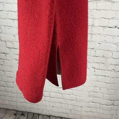 Harve Benard Red Open Classic Collared Pockets Unlined Jacket Size Large L
