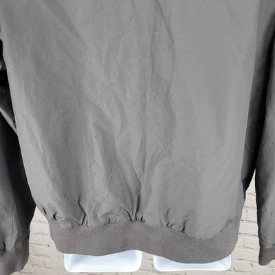 Jos A Bank Grey Tailored Fit Lightweight Full Zip Bomber Jacket Size Large L
