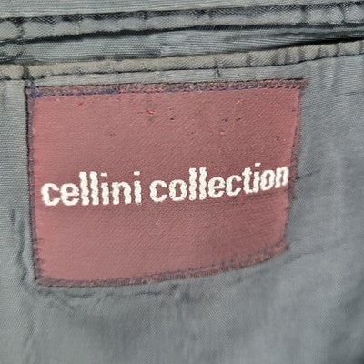 Cellini Collection Navy 2 Button Double Vented Notch Blazer Sport Coat 40R