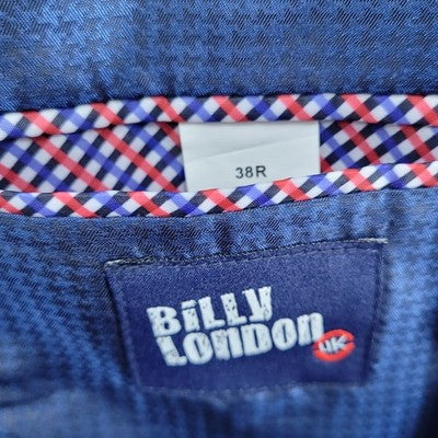 Billy London Black 2 Button Notch Double Vented Blazer Sport Coat Size 38R