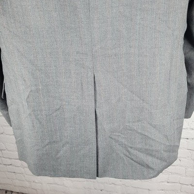 VTG Harmony Clothes Grey Pinstriped 2 Button Notch Blazer Sport Coat USA 41