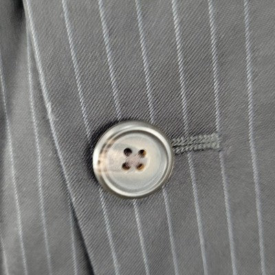 Lauren Ralph Lauren Black 100% Wool Pinstriped 2 Button Blazer Sport Coat 42S