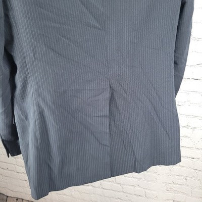 VTG Beall Park Navy Pinstriped 2 Button Vented Notch Blazer Sport Coat USA 42