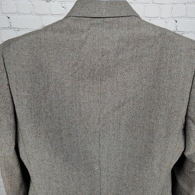 VTG Cardin Grey Brown Couture Collection 2 Button Notch Blazer Sport Coat USA 41
