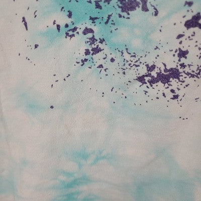 VTG Coca Cola Blue Tie Dye Crew Neck Embroidered Long Sleeve Shirt Medium M