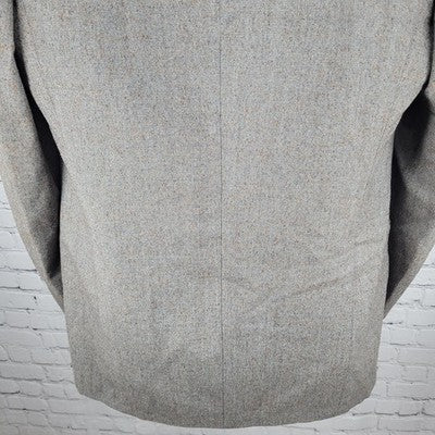 VTG Cardin Grey Brown Couture Collection 2 Button Notch Blazer Sport Coat USA 41