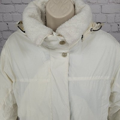 White Sierra Ivory Waterproof Breathable Hooded Insulated Zip Jacket Medium M