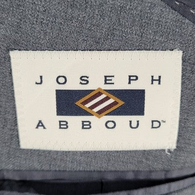 Joseph Abboud Grey 100% Wool Super 110's Blazer Sport Coat USA Made Size 52R