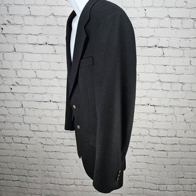 Jos A Bank Black Cashmere Wool Lanerossi Italian Corporate Collection Blazer 39R