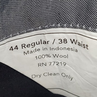 Wilke-Rodriguez Black 100% Wool 2 Button Double Vent Blazer Sport Coat Size 44R