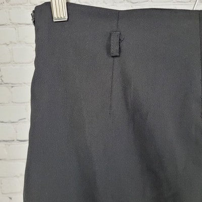 Terranova Black Back & Front Slit Straight Skirt Italy Made Size Large L (30x24)