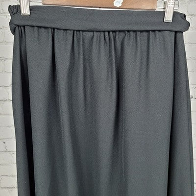VTG Tumbleweeds Black Belted Lined Elastic Waist Pull On Maxi Skirt USA Size XL