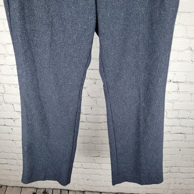 Ann Taylor Factory Navy Speckled Mid Rise Straight Stretch Pants Size 6P (30x28)
