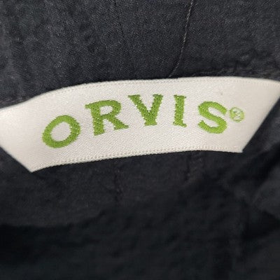 Orvis Black Textured Lightweight High Rise Pull On Straight Leg Pants 36x27.5