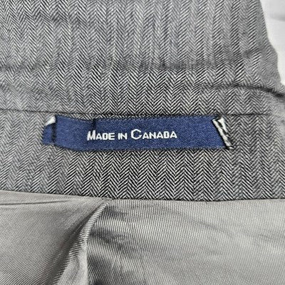 Chaps Ralph Lauren Grey Wool Cashmere 2 Button Notch Blazer Sport Coat 42R