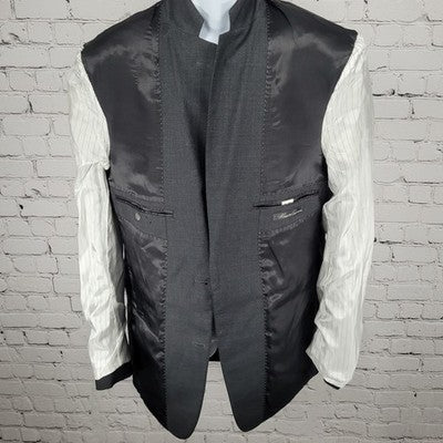 Kenneth Cole Grey Minitex Wool 2 Button Notch Blazer Sport Coat 40L MSRP $650
