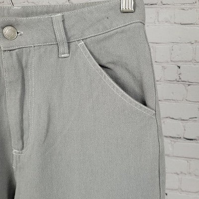 Full Tilt Grey Twill High Rise Straight Leg Carpenter Jeans Size 25 (25x31)