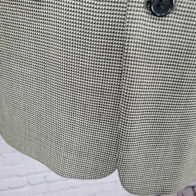 Gianfranco Ruffini Italy Black Beige Worsted Wool Blazer Sport Coat Size 42R